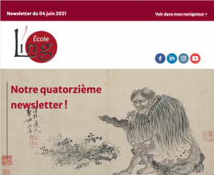 14e newsletter de l'École Ling, illustration ancienne d'un chamane chinois